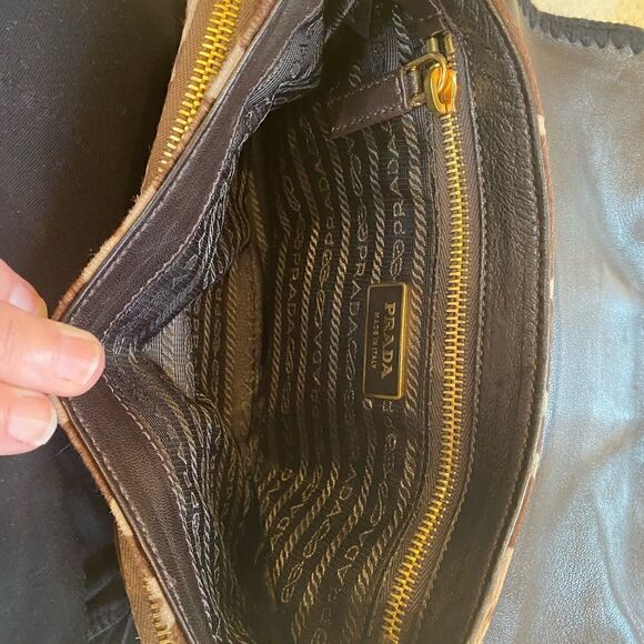 Vintage PRADA Leopard print fur evening bag - Picture 9 of 11